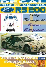 DECAL FORD RS200 S.BLOMQVIST