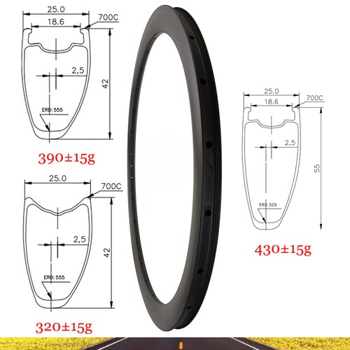 Cerchio carbonio 700c - bici, da