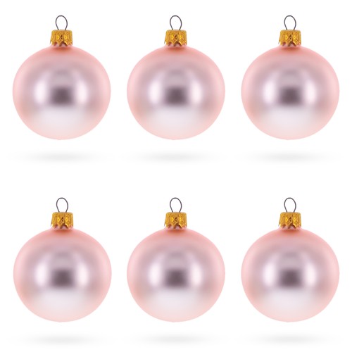 Set palline vetro rosa - 6,