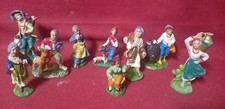 LOTTO 9 PASTORI PRESEPE ANNI 50-60 IN PASTA ITALY 