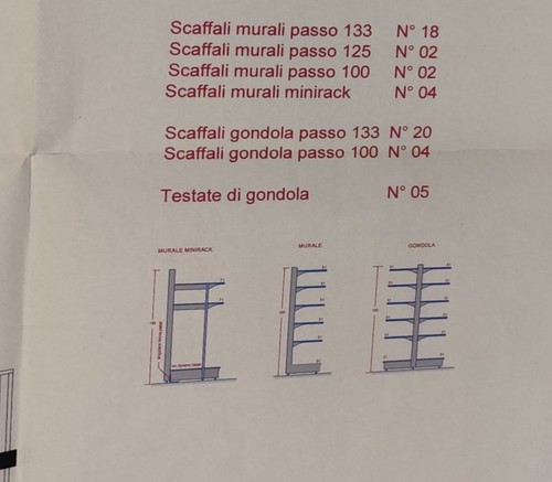 Scaffalature per negozio - scaffalature, di