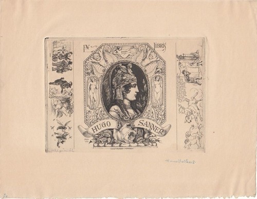 Exlibris radierung hans - radierung,