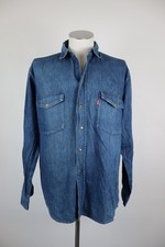 CARRERA JEANS CAMICIA UOMO TG. L  MAN CASUAL VINTAGE SHIRT COTONE DENIM TASCHE