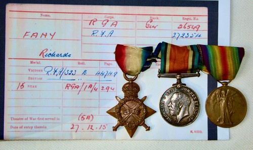 Ww1 medal star trio - star, gnr