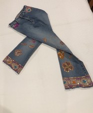 Jeans Parasuco Vintage Y2K – Made in Canada – Ricami e paillettes boho glam