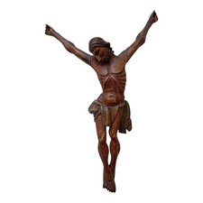 *HH* Antico Crocifisso Croce Legno 1798 Religiosa Votiva Devozionale Gesù Cristo