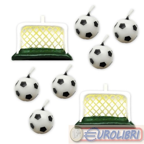 Candeline palloni calci0 con - 6,