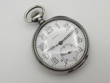 Orologio da tasca militare Zenith Corp of Engineers 17 Jewels cassa argento 0,900