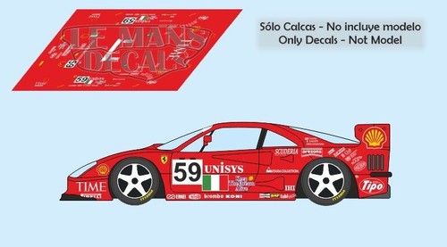 Decals ferrari f40 mans - ferrari,
