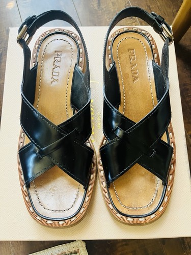 Prada sandali grossi neri - prada, con