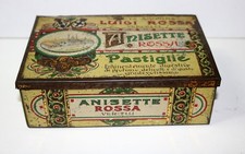 Scatola latta anisette rossa - scatola,
