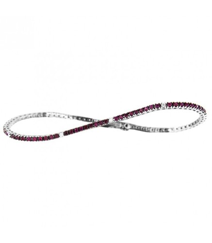 Bracciale tennis oro bianco - in,