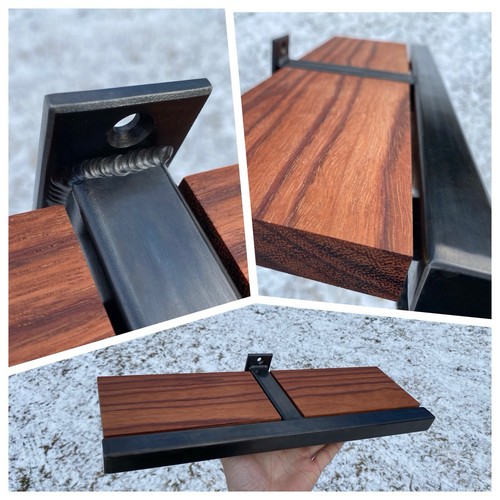 Mensola rossa zebrata legno