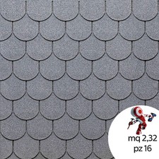 Tegola Canadese Eco-Roof Tonda Ardesia 2,32Mq Tegole Canadesi Originali