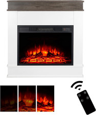 Camino Elettrico con Ripiano, Inserto per Caminetto Finto Nero da 23"/58CM, Temp