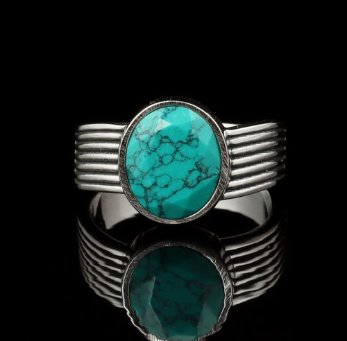 Anello con sigillo turchese