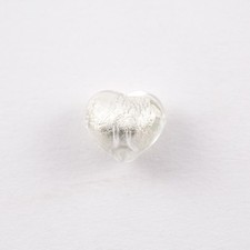 Perla cuore in vetro di Murano