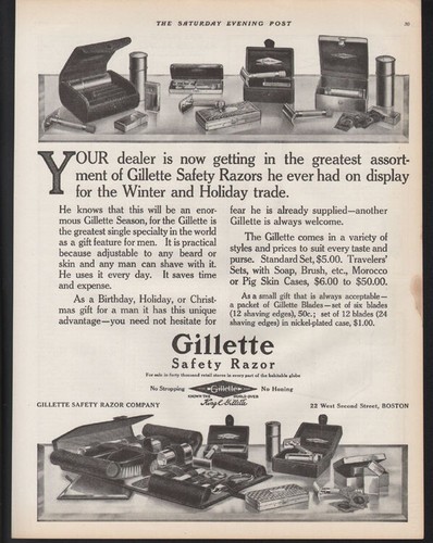 1912 gillette rasoio - gillette,