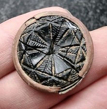 Unusual Victorian Button Black