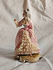 Capodimonte Statuetta di Dama in stile 800 ceramica firmata Giuseppe Cappè