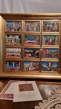 Quadro la Vita di Gesù 12 quadri miniatura oro zecchino certificato Ed.San Paolo