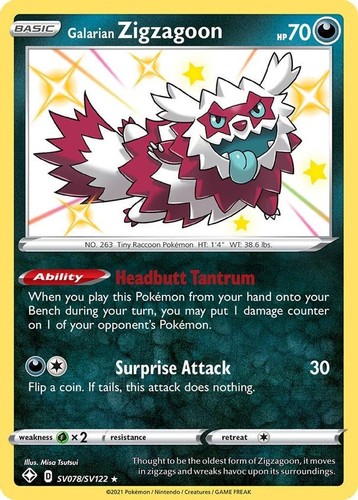Galarian zigzagoon - zigzagoon,