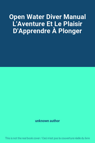 Open water diver manual - diver,