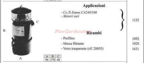 Filtro olio cotiemme - olio, per