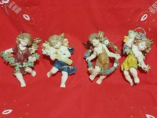 ANGIOLETTI / PUTTI DA MURO/ 4 STAGIONI IN CERAMICA PORCELLANA  CM 15 -VEDI FOTO.