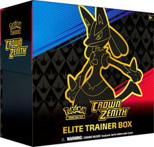 Pokemon TCG Crown Zenith Elite Trainer Box sigillato in fabbrica 10 buste di potenziamento