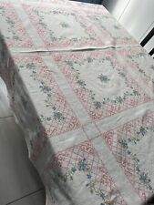 Vintage Tovaglia Rettangolare  Con 6 Tovaglioli 