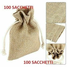 100 sacchetti Juta Marrone