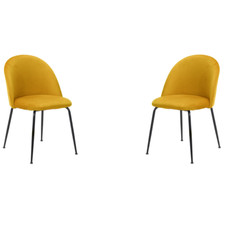 Sedia da cucina velluto Giallo