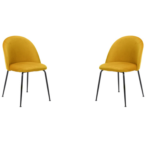 Sedia cucina velluto giallo - cucina,