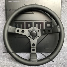 Volante sportivo in pelle NERO