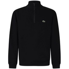 LACOSTE - Felpa nera con mezza