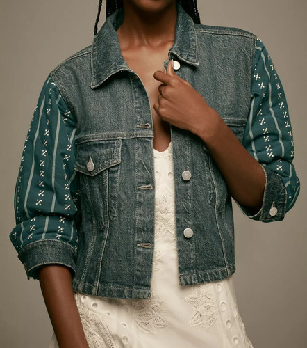 Pilcro crafted sleeve denim - pilcro, crafted-sleeve