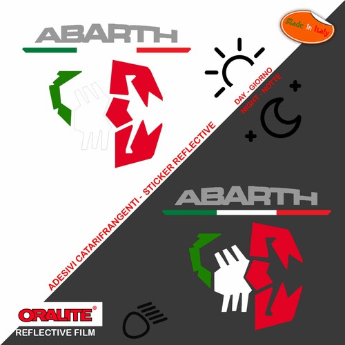 Adesivi abarth catarifrangenti