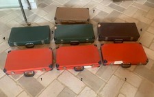 vecchia valigia in cartone damasco e fibra vintage modernariato suitcase trunk