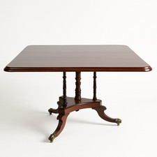 Grande Tavolo antico rettangolare da pranzo buffet in legno di mogano epoca 800