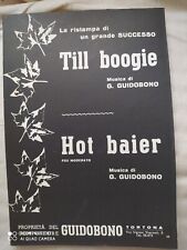 G. GUIDOBONO "TILL BOOGIE" - "HOT BAIER" - 1963 - EDIZIONI GUIDOBONO - TORTONA