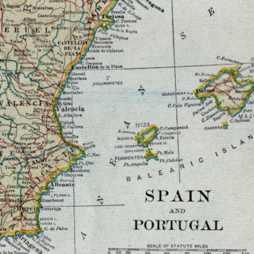 Spagna portogallo mappa antica - spagna,