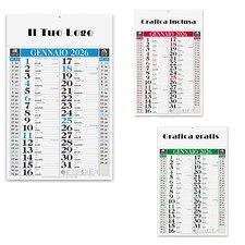 Calendario olandese anno 2026 personalizzazione grafica e stampa gratis