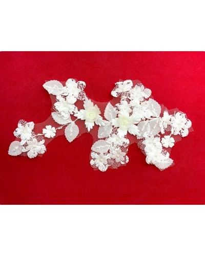 Applicazione bianca tulle - applicazione,
