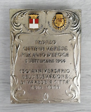 TROFEO CITTA DI VARESE - AUTO D'EPOCA - 3 SETTEMBRE 1966 -TARGA METALLO - 8X6 CM