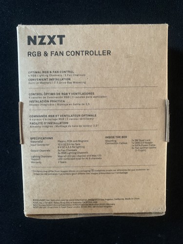 Nzxt rgb controller - e, ventola