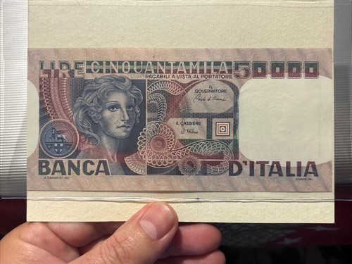 Banconota 50000 lire volto - banconota,