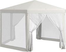 Gazebo 4X4 M Da Giardino Esagonale Con Pareti in Rete, 2 Porte E Gambe Regolabil