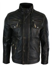 Giacca militare in pelle da