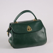 Piero Guidi Borsa Vintage Pelle Verde Italia Anni 80 Originale